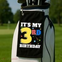 ItS My 3rd Birthday Boy 3 Girl Three Happy Birthday Golf Towel thumb 2