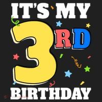 ItS My 3rd Birthday Boy 3 Girl Three Happy Birthday Golf Towel thumb 3