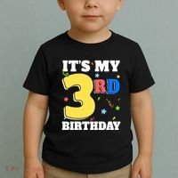 ItS My 3rd Birthday Boy 3 Girl Three Happy Birthday Toddler T-Shirt thumb 2