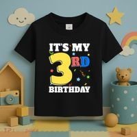 ItS My 3rd Birthday Boy 3 Girl Three Happy Birthday Toddler T-Shirt thumb 3