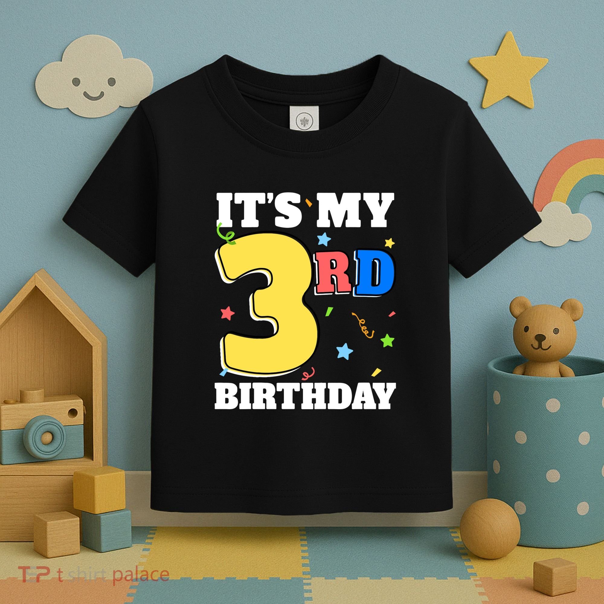 ItS My 3rd Birthday Boy 3 Girl Three Happy Birthday Toddler T-Shirt