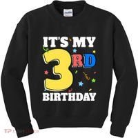 ItS My 3rd Birthday Boy 3 Girl Three Happy Birthday Kids Sweatshirt thumb 0