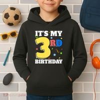 ItS My 3rd Birthday Boy 3 Girl Three Happy Birthday Kids Hoodie thumb 2