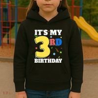 ItS My 3rd Birthday Boy 3 Girl Three Happy Birthday Kids Hoodie thumb 3