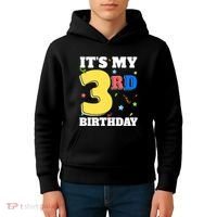 ItS My 3rd Birthday Boy 3 Girl Three Happy Birthday Kids Hoodie thumb 4