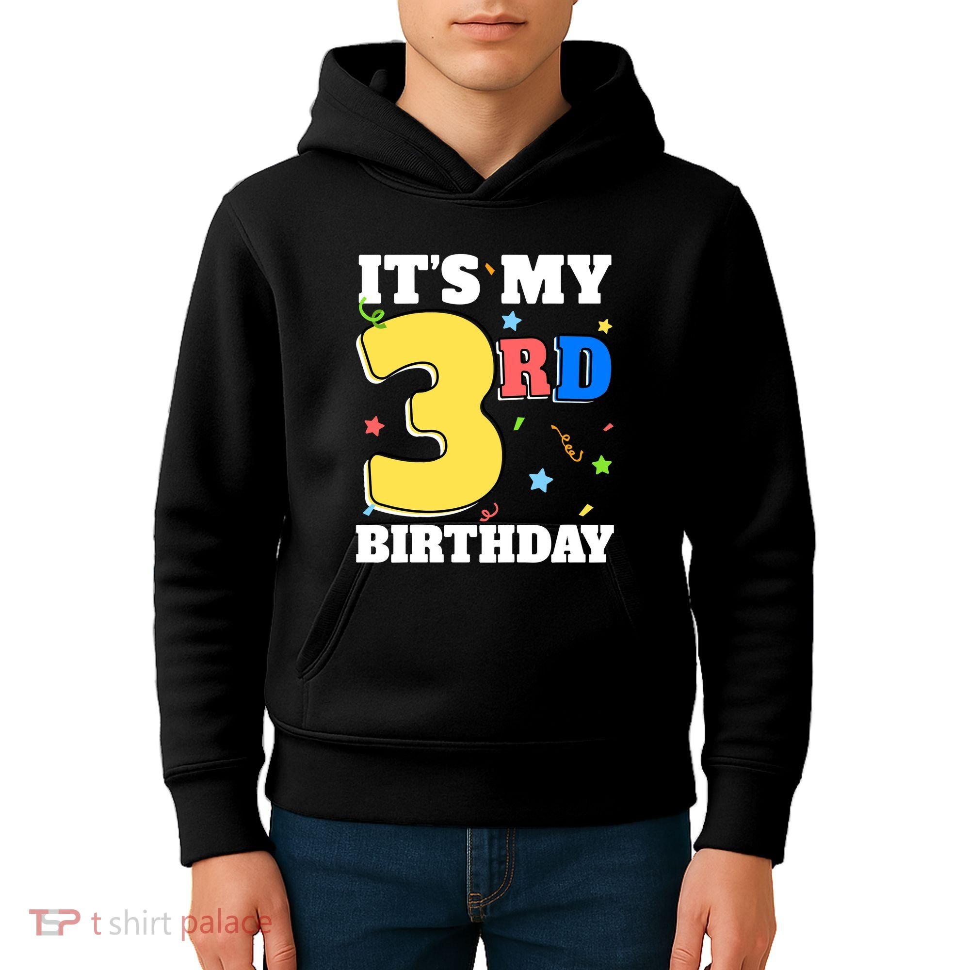 ItS My 3rd Birthday Boy 3 Girl Three Happy Birthday Kids Hoodie