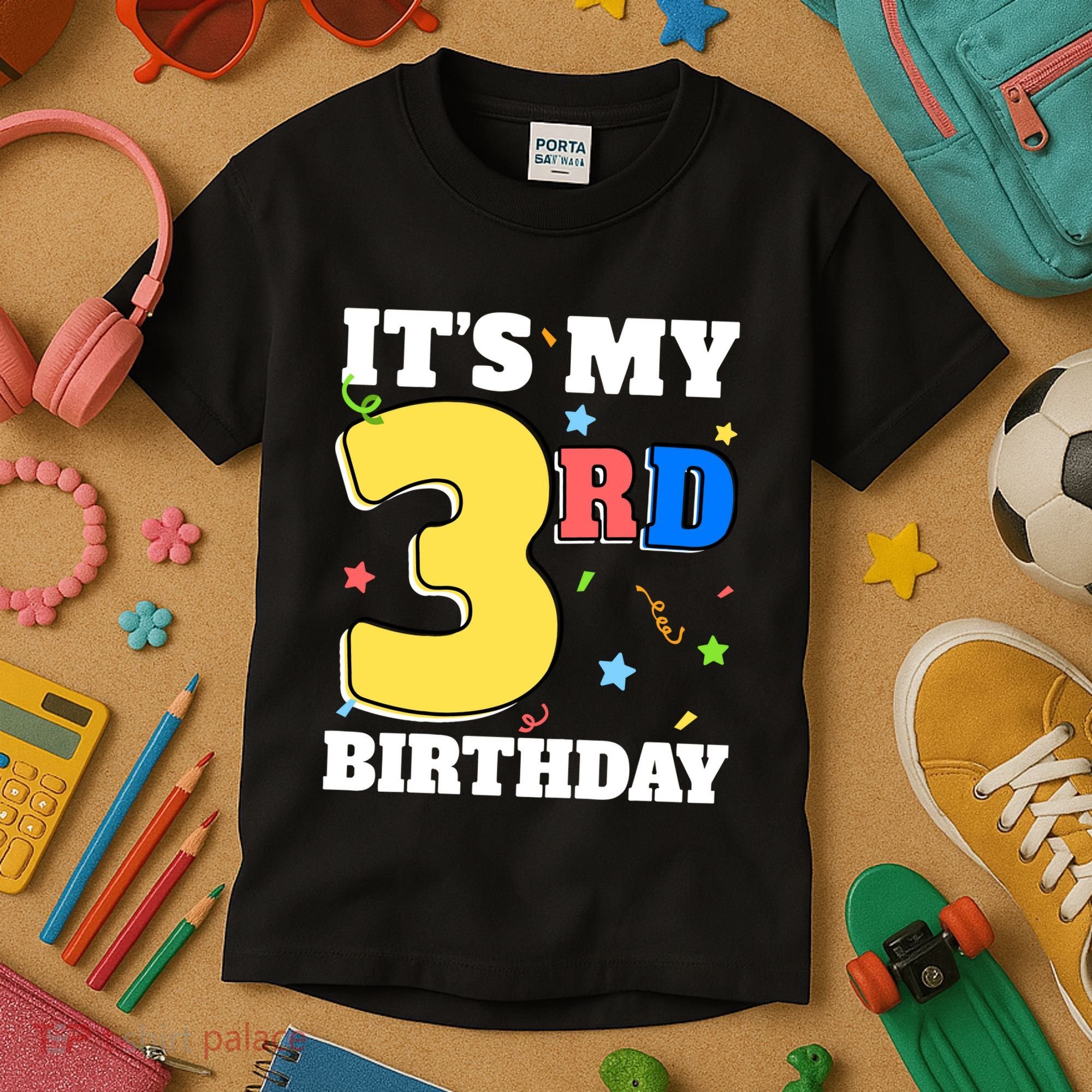 ItS My 3rd Birthday Boy 3 Girl Three Happy Birthday Kids T-Shirt