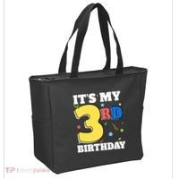 ItS My 3rd Birthday Boy 3 Girl Three Happy Birthday Tote Bag thumb 2