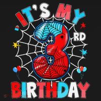 ItS My 3rd Birthday Spider Theme Party 3 Years Old Bucket Hat thumb 4