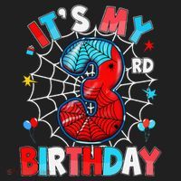ItS My 3rd Birthday Spider Theme Party 3 Years Old Hat thumb 2