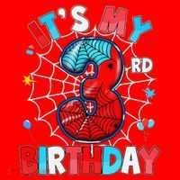 ItS My 3rd Birthday Spider Theme Party 3 Years Old Santa Hat thumb 1
