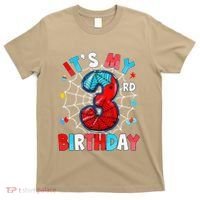 ItS My 3rd Birthday Spider Theme Party 3 Years Old T-Shirt thumb 0