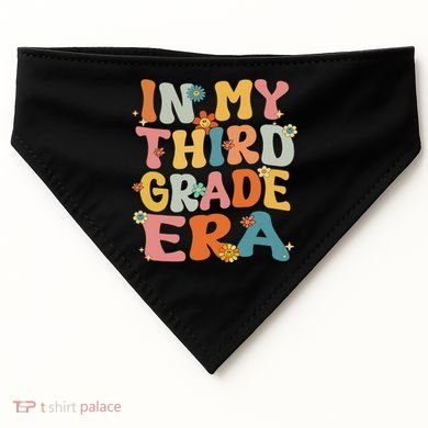 In My 3rd Grade Era Groovy Third Grade Back To School Cute USA-Made Doggie Bandana
