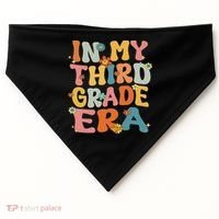 In My 3rd Grade Era Groovy Third Grade Back To School Cute USA-Made Doggie Bandana thumb 0