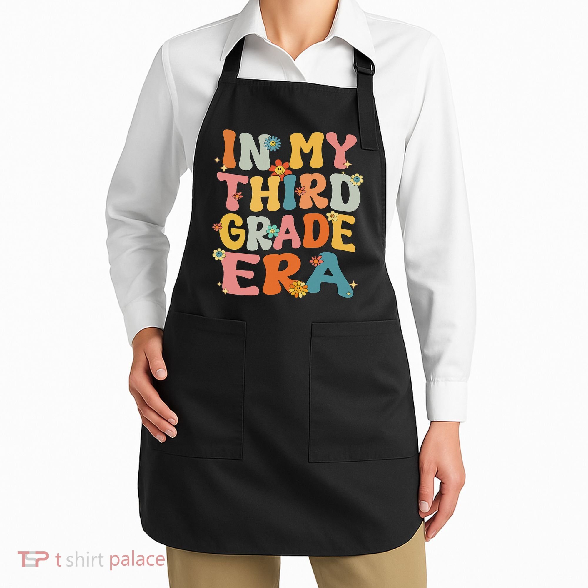In My 3rd Grade Era Groovy Third Grade Back To School Cute Apron