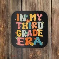 In My 3rd Grade Era Groovy Third Grade Back To School Cute Coaster thumb 0