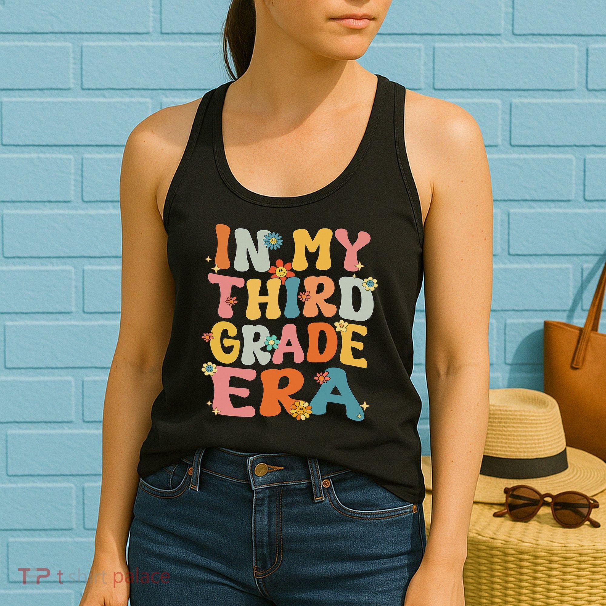 In My 3rd Grade Era Groovy Third Grade Back To School Cute Women's Tank Top