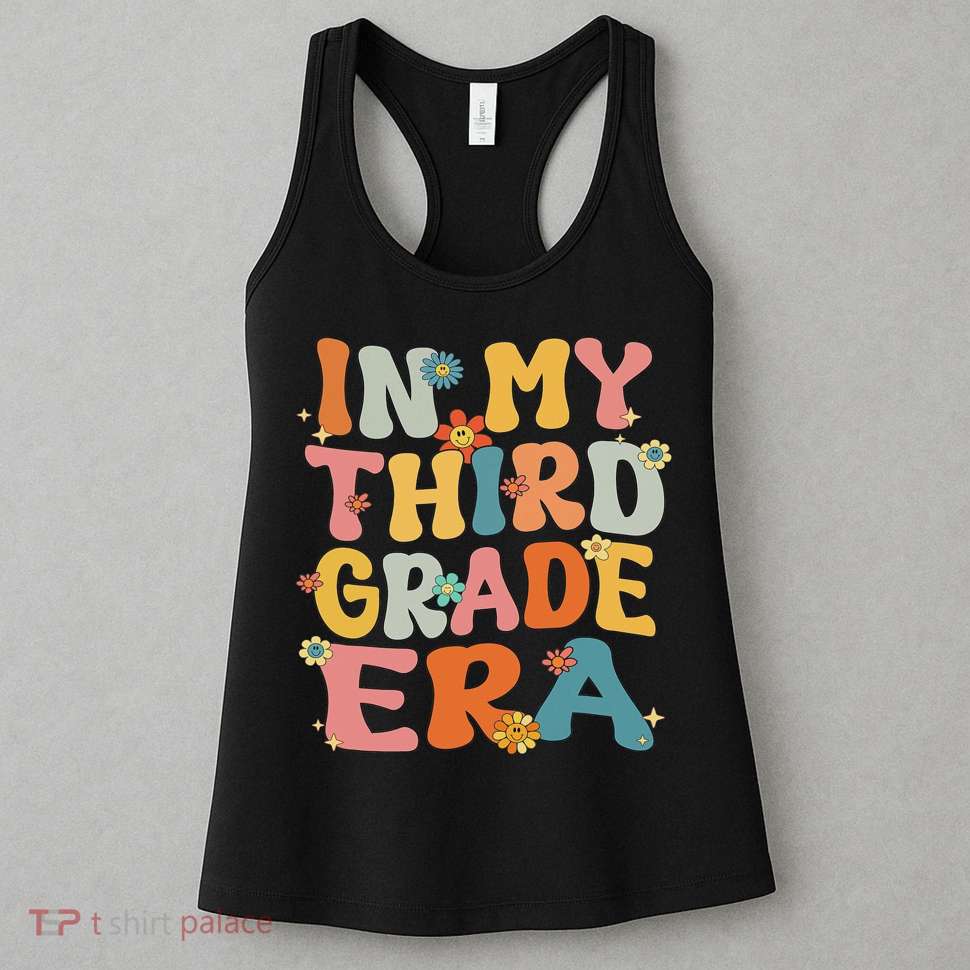 In My 3rd Grade Era Groovy Third Grade Back To School Cute Women's Tank Top