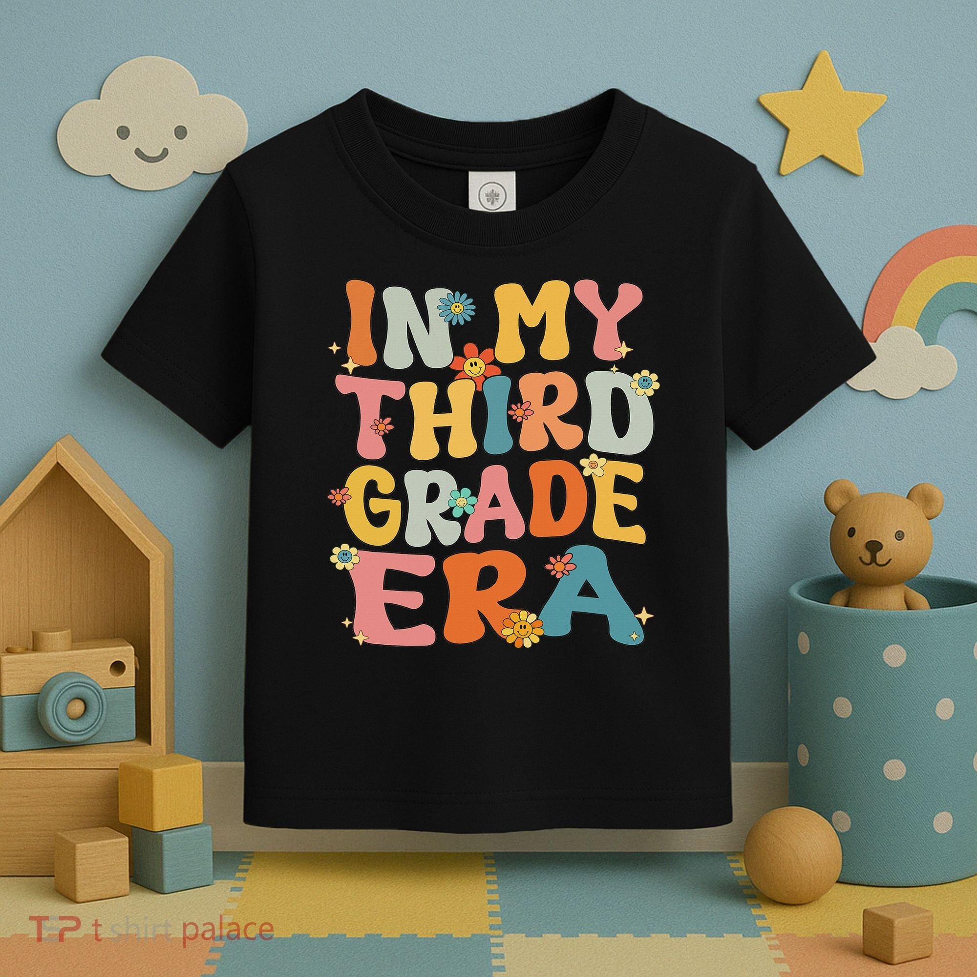 In My 3rd Grade Era Groovy Third Grade Back To School Cute Toddler T-Shirt