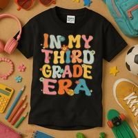 In My 3rd Grade Era Groovy Third Grade Back To School Cute Kids T-Shirt thumb 3