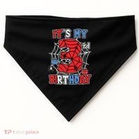 Its My 3rd Birthday Spider Theme Party 3 Year Old Boy USA-Made Doggie Bandana thumb 0