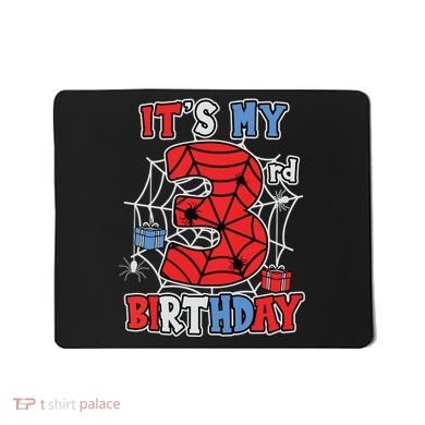 Its My 3rd Birthday Spider Theme Party 3 Year Old Boy Mousepad