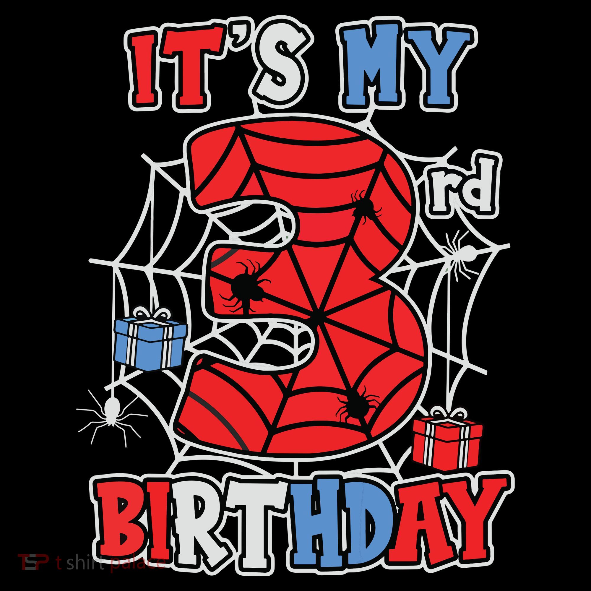 Its My 3rd Birthday Spider Theme Party 3 Year Old Boy Mousepad