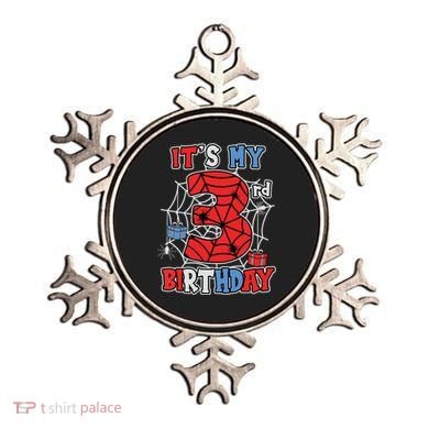 Its My 3rd Birthday Spider Theme Party 3 Year Old Boy Ornament