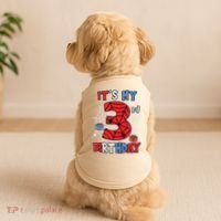 Its My 3rd Birthday Spider Theme Party 3 Year Old Boy Doggie Tank thumb 2