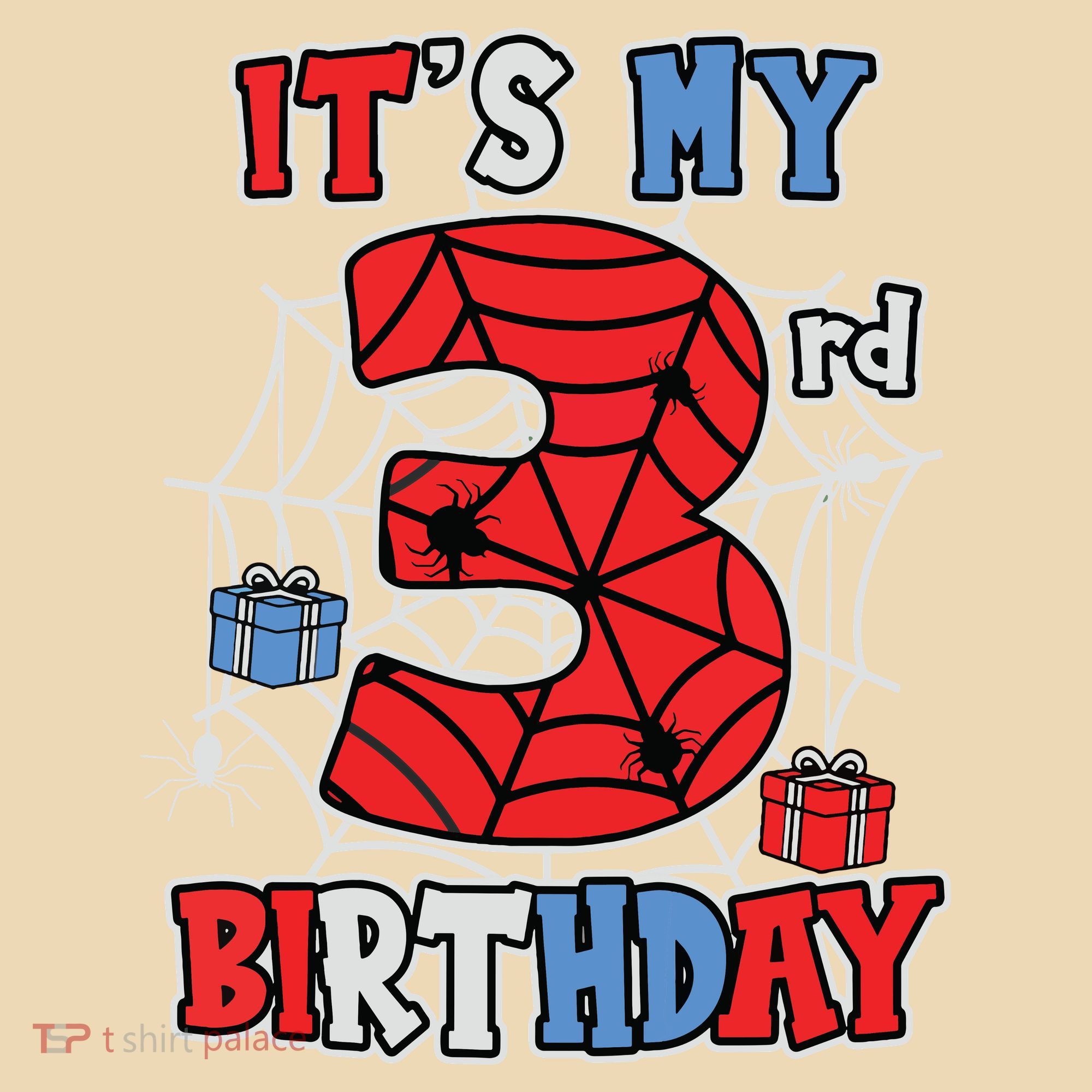 Its My 3rd Birthday Spider Theme Party 3 Year Old Boy Tote Bag