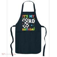 ItS My 3rd Birthday Boy 3 Two Racing Car Flag Race Car Apron thumb 0