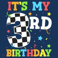 ItS My 3rd Birthday Boy 3 Two Racing Car Flag Race Car Mousepad thumb 1