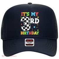 ItS My 3rd Birthday Boy 3 Two Racing Car Flag Race Car Hat thumb 0