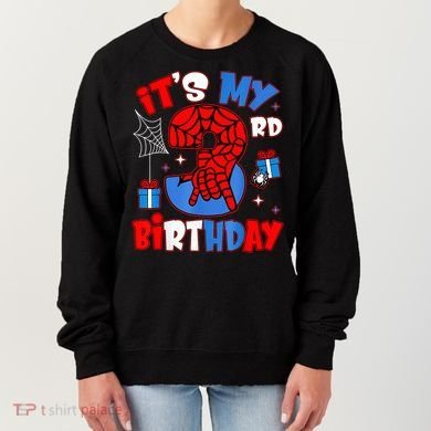 It'S My 3rd Birthday Spider Theme Party Boy Birthday Present Women's Sweatshirt