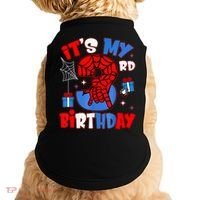 It'S My 3rd Birthday Spider Theme Party Boy Birthday Present Doggie Tank thumb 0