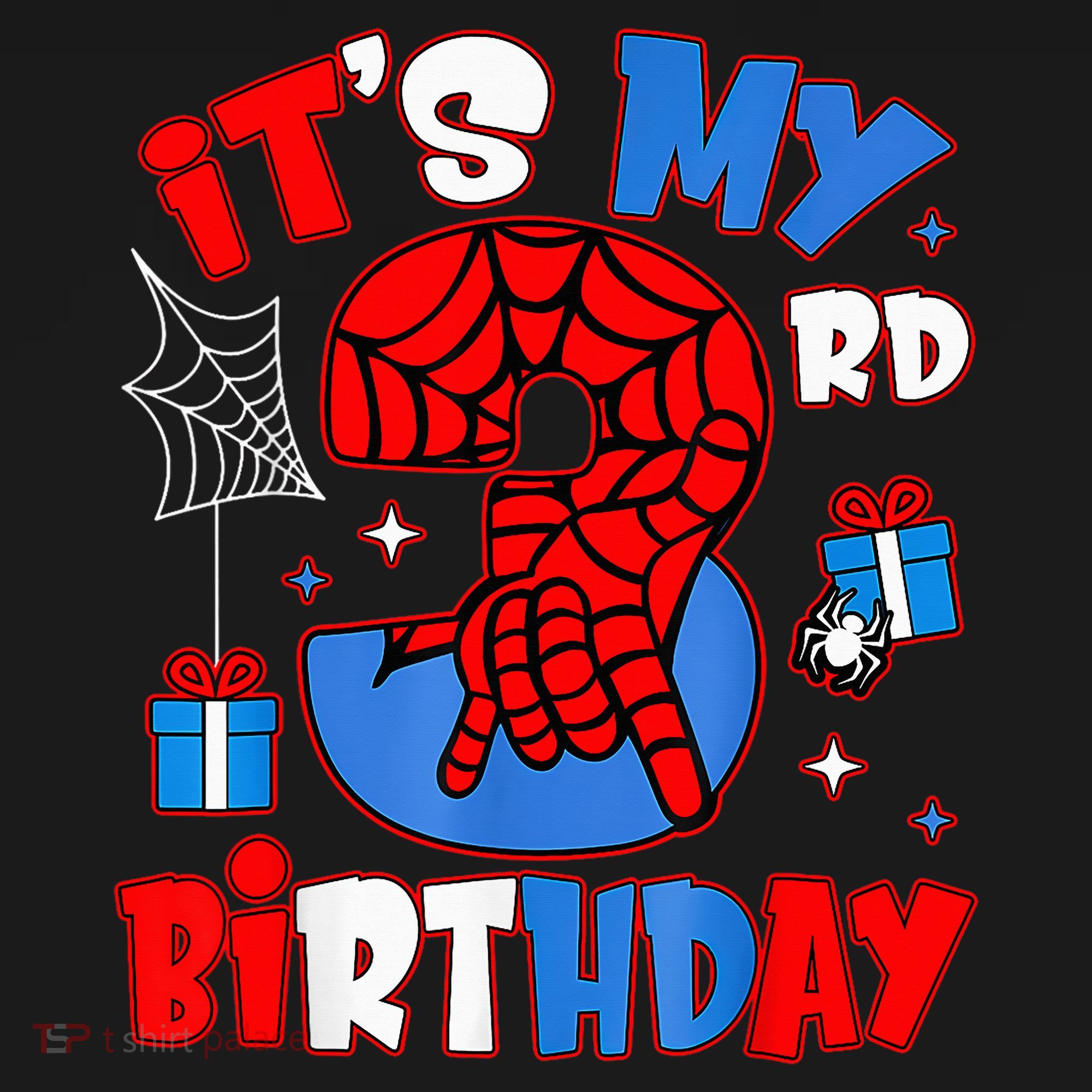 It'S My 3rd Birthday Spider Theme Party Boy Birthday Present Bucket Hat