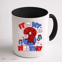 It'S My 3rd Birthday Spider Theme Party Boy Birthday Present Coffee Mug thumb 1
