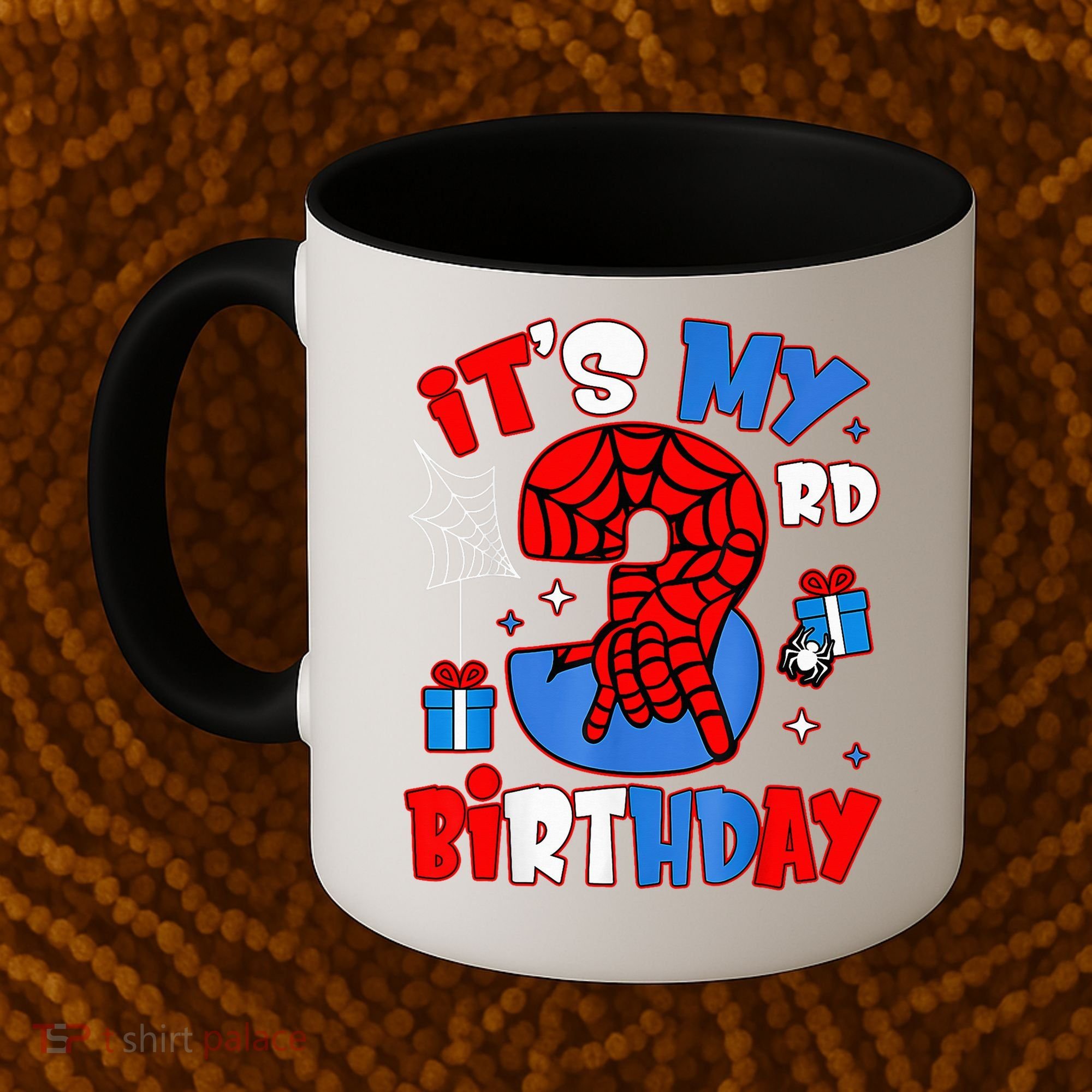 It'S My 3rd Birthday Spider Theme Party Boy Birthday Present Coffee Mug