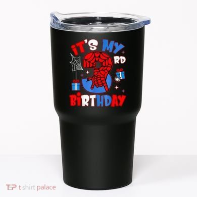 It'S My 3rd Birthday Spider Theme Party Boy Birthday Present Tumbler