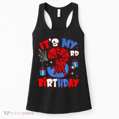 It'S My 3rd Birthday Spider Theme Party Boy Birthday Present Women's Tank Top