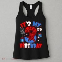 It'S My 3rd Birthday Spider Theme Party Boy Birthday Present Women's Tank Top thumb 3