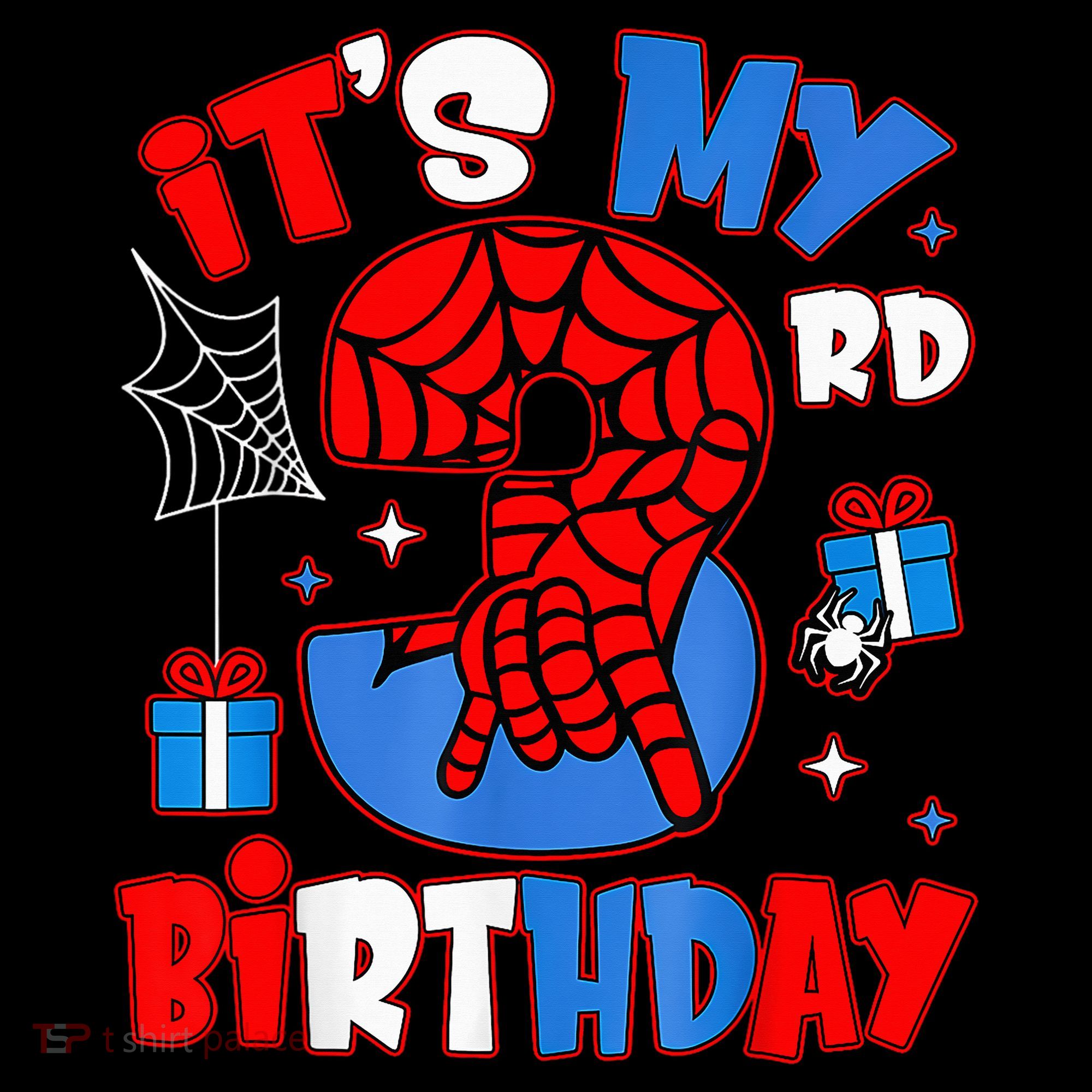 It'S My 3rd Birthday Spider Theme Party Boy Birthday Present Women's Tank Top