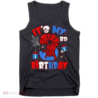 It'S My 3rd Birthday Spider Theme Party Boy Birthday Present Tank Top