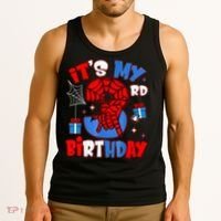 It'S My 3rd Birthday Spider Theme Party Boy Birthday Present Tank Top thumb 3