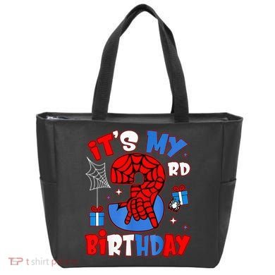 It'S My 3rd Birthday Spider Theme Party Boy Birthday Present Tote Bag