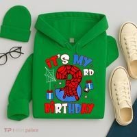 It'S My 3rd Birthday Spider Theme Party Boy Birthday Present Hoodie thumb 4