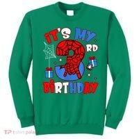It'S My 3rd Birthday Spider Theme Party Boy Birthday Present Sweatshirt thumb 0