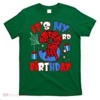It'S My 3rd Birthday Spider Theme Party Boy Birthday Present T-Shirt thumb 0