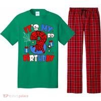 It'S My 3rd Birthday Spider Theme Party Boy Birthday Present Pajama Set thumb 0