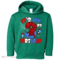 It'S My 3rd Birthday Spider Theme Party Boy Birthday Present Toddler Hoodie thumb 0